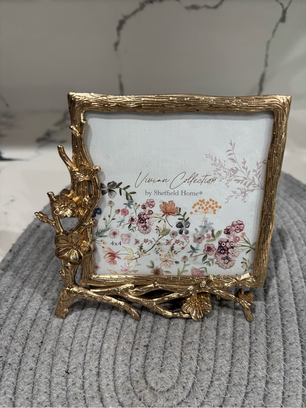 Sheffield Home Gold Floral Branch Photo Frame - Gold